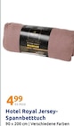 Jersey-Spannbetttuch im Action Prospekt Jersey-Spannbetttuch von Hotel Royal im aktuellen Action Prospekt für 4,99 €