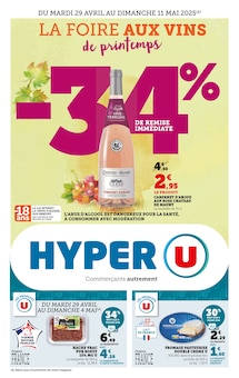 Prospectus Hyper U de la semaine "LA FOIRE AUX VINS de printemps" avec 1 pages, valide du 29/04/2025 au 11/05/2025 pour Burnhaupt-le-Haut et alentours