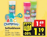 Seifenblasen von ABC Champions für 1,19 € bei Mäc-Geiz im Angebot Seifenblasen von ABC Champions im aktuellen Mäc-Geiz Prospekt