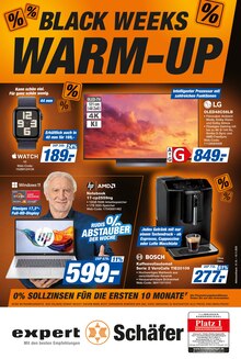 Aktueller expert SchÀfer Elz Prospekt expert SchÀfer Elz Prospekt "BLACK WEEKS WARM-UP" mit 12 Seiten