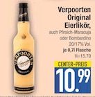 Original Eierlikör oder Pfirsich-Maracuja oder Bombardino von Verpoorten im aktuellen EDEKA Prospekt für 10,99 €