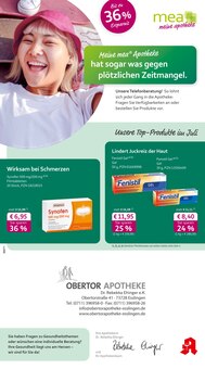 Aktueller mea - meine apotheke Prospekt "Unsere Juli-Angebote" für Esslingen (Neckar) Aktueller mea - meine apotheke Prospekt für Esslingen (Neckar) mit Seiten