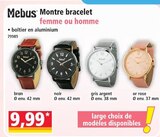 Montre bracelet femme ou homme - Mebus - Norma à Illkirch-Graffenstaden Montre bracelet femme ou homme - Mebus en promo chez Norma Illkirch-Graffenstaden à 9,99 €