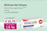 Pencivir bei Lippenherpes bei mea - meine apotheke im Prospekt "" für 10,70 €