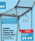 Standtrockner Pegasus 150 Solid Slim Black Angebote von LEIFHEIT bei Kaufland Heinsberg für 29,99 €