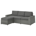 3er-Sitzelement/außen mit Hocker dunkelgrau/Frösön/Duvholmen dunkelgrau bei IKEA im Prospekt  für 568,96 €