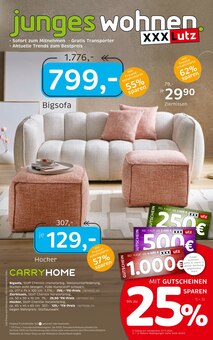 Sofa im XXXLutz Prospekt "junges wohnen." mit 8 Seiten (Mönchengladbach)