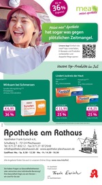 mea - meine apotheke Apotheken Prospekt der aktuellen Woche mit 4 Seiten, gültig von 01.07.2026 bis 31.07.2026, in Pliezhausen und Umgebung Aktueller mea - meine apotheke Apotheken Prospekt in Pliezhausen und Umgebung, "Unsere Juli-Angebote" mit 4 Seiten, 01.07.2026 - 31.07.2026