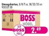 Aktuelles Umzugskarton Angebot bei SB Möbel Boss in Bremen ab 2,49 €