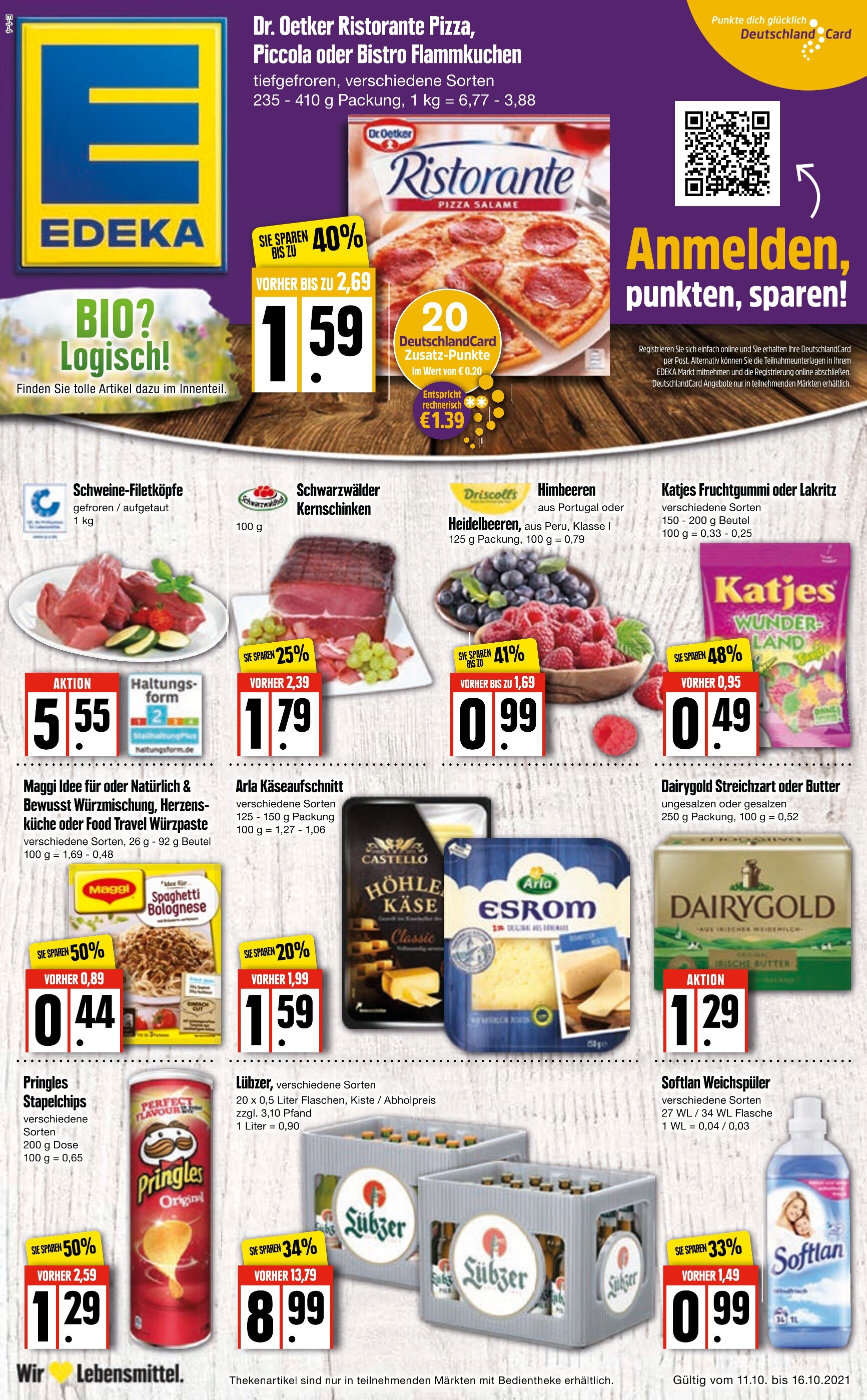 EDEKA Prospekt für Herzfelde mit 20 Seiten EDEKA Prospekt für Herzfelde: "Aktuelle Angebote", 20 Seiten, 11.10.2021 - 16.10.2021