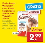 Bueno Waffelhörnchen, Kinder Schokoladen Stieleis oder Yogurette Stieleis von Kinder im aktuellen Netto Marken-Discount Prospekt