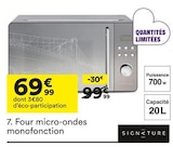 Four micro-ondes monofonction MO-21BROOK - SIGNATURE en promo chez But Puteaux à 69,99 €