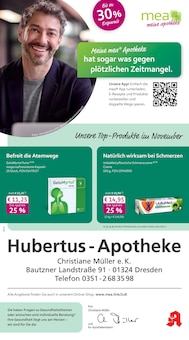 Aktueller mea - meine apotheke Prospekt "Unsere November-Angebote" für Dresden Aktueller mea - meine apotheke Prospekt für Dresden mit Seiten