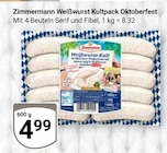 Aktuelle Weißwurst Angebote bei GLOBUS in Wiesbaden Aktuelles Weißwurst Kultpack Oktoberfest Angebot bei GLOBUS in Wiesbaden ab 4,99 €