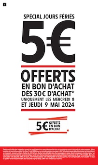 Prospectus Intermarché de la semaine "50% REMBOURSÉS EN BONS D'ACHAT SUR TOUT LE RAYON LESSIVE" avec 2 pages, valide du 30/04/2024 au 12/05/2024 pour Enghien-les-Bains et alentours