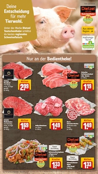 Schweinefleisch im REWE Prospekt "Dein Markt" mit 33 Seiten (Leipzig)