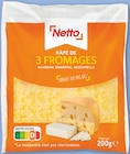 Râpé de 3 fromages Maasdam, Emmental, Mozzarella - Netto en promo chez Netto Râpé de 3 fromages Maasdam, Emmental, Mozzarella - Netto dans le catalogue Netto