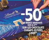 -50% de remise immédiate sur le 2ème sur les chocolats champs-élysées Lindt à Intermarché Contact dans Messey-sur-Grosne -50% de remise immédiate sur le 2ème sur les chocolats champs-élysées Lindt à Intermarché Contact dans Messey-sur-Grosne