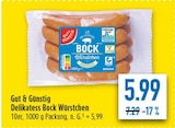 Delikatess Bock Würstchen bei diska im Schillingsfürst Prospekt für 5,99 €