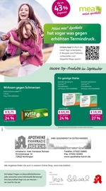 mea - meine apotheke Apotheken Prospekt der aktuellen Woche mit 4 Seiten, gültig von 01.09.2026 bis 30.09.2026, in Frickenhausen und Umgebung Aktueller mea - meine apotheke Apotheken Prospekt in Frickenhausen und Umgebung, "Unsere September-Angebote" mit 4 Seiten, 01.09.2026 - 30.09.2026