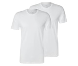 Shirt im Tchibo im Supermarkt Prospekt 2 T-Shirts mit Rundhalsausschnitt, weiß im aktuellen Tchibo im Supermarkt Prospekt für 14,99 €