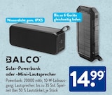 Solar-Powerbank im Angebot bei ALDI SÜD in Pirmasens Solar-Powerbank Angebote von Balco bei ALDI SÜD Pirmasens für 14,99 €