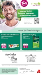 Aktueller mea - meine apotheke Apotheken Prospekt für Kulmbach: Unsere August-Angebote mit 4} Seiten, 01.08.2026 - 31.08.2026