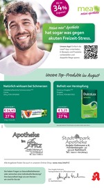 mea - meine apotheke Apotheken Prospekt der aktuellen Woche mit 4 Seiten, gültig von 01.08.2026 bis 31.08.2026, in Kulmbach und Umgebung Aktueller mea - meine apotheke Apotheken Prospekt in Kulmbach und Umgebung, "Unsere August-Angebote" mit 4 Seiten, 01.08.2026 - 31.08.2026