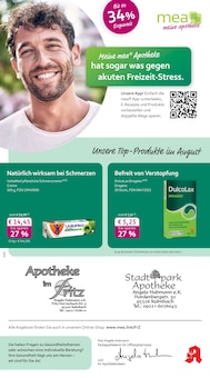 mea - meine apotheke Prospekt der KW 32 "Unsere August-Angebote" Aktueller mea - meine apotheke Prospekt "Unsere August-Angebote" Seite 1 von 4 Seiten