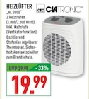 Heizlüfter HL 3800 Angebote von CLATRONIC bei Marktkauf Bielefeld für 19,99 €
