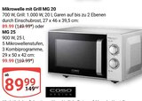 Aktuelle Mikrowelle Angebote bei GLOBUS in Herne Aktuelles Mikrowelle mit Grill MG 20 oder MG 25 Angebot bei GLOBUS in Herne ab 89,99 €