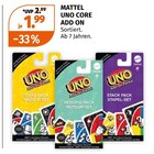 UNO CORE ADD ON von MATTEL im aktuellen Müller Prospekt für 1,99 €