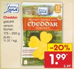 Aktuelle Käse Angebote bei Netto Marken-Discount in Pforzheim Aktuelles Cheddar Angebot bei Netto Marken-Discount in Pforzheim ab 1,99 €