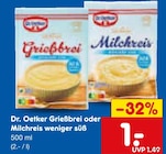 Grießbrei im Angebot bei Netto Marken-Discount in Moers Grießbrei Angebote von Dr. Oetker bei Netto Marken-Discount Moers für 1,00 €