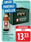 Münchner Hell im Angebot bei E center in Göppingen Münchner Hell Angebote von Spaten bei E center Göppingen für 13,33 €