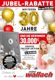 Möbel & Einrichtung Prospekt von Möbel Wallach in Uelzen Aktueller Möbel Wallach Möbel & Einrichtung Prospekt für Uelzen: JUBEL-RABATTE mit 8} Seiten, 15.10.2025 - 29.10.2025