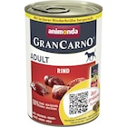 Aktuelles Animonda Dog Dose GranCarno Adult Rindfleisch pur 400 g Angebot bei Zookauf in Neuss ab 1,49 €