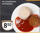 Aktuelles Hacksteak mit Tomatensauce und Butterreis Angebot bei GLOBUS in Wiesbaden ab 8,50 €