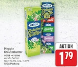 Kräuterbutter oder -creme von Meggle für 1,79 € bei E center im Angebot Kräuterbutter oder -creme von Meggle im aktuellen E center Prospekt