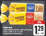 Vollkorn Toast im Angebot bei EDEKA in Amberg Vollkorn Toast Angebote von Golden Toast bei EDEKA Amberg für 1,29 €