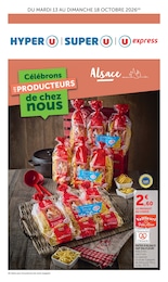 Prospectus Hyper U à Hésingue, "Célébrons LES PRODUCTEURS de chez nous", 28 pages, 13/10/2026 - 18/10/2026
