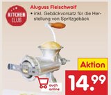 Aktuelle Fleischwolf Angebote bei Netto Marken-Discount in Mannheim Aktuelles Aluguss Fleischwolf Angebot bei Netto Marken-Discount in Mannheim ab 14,99 €