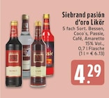Pasión d'oro Likör Bessen Angebote von Siebrand bei E center Bocholt für 4,29 €