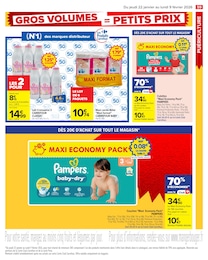 Prix et réduction Pampers dans le prospectus Carrefour en cours Offre Pampers dans le catalogue Carrefour du moment à la page 61
