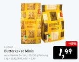 Butterkekse Minis Angebote von Leibniz bei Konsum Pirna für 1,49 €