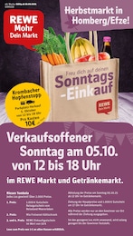 REWE Prospekt "Dein Markt" für Homberg, 32 Seiten, 29.09.2025 - 04.10.2025