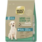 SELECT GOLD Sensitive Croquettes Chien Senior Mini Saumon aux Pommes de terre 4 kg - SELECT GOLD - Maxi Zoo à Saint-Dizier SELECT GOLD Sensitive Croquettes Chien Senior Mini Saumon aux Pommes de terre 4 kg - SELECT GOLD en promo chez Maxi Zoo Saint-Dizier à 28,63 €
