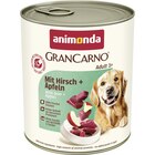 Animonda Dog Dose GranCarno Adult mit Hirsch + Äpfeln 800 g bei Zookauf im Prospekt "" für 2,49 €