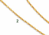 chaîne maille torsadée, 42 cm, or jaune 1,42 g à 115,00 € dans le catalogue E.Leclerc