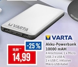 Akku-Powerbank 10000 mAH Angebote von Varta bei Kaufhaus Stolz Greifswald für 14,99 €